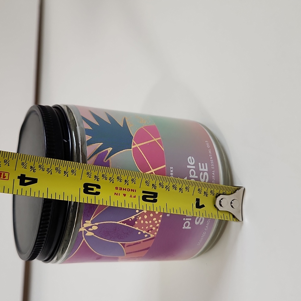 Bath & Body Works Pink Pineapple Sunrise Candle 1‎ Wick 7 oz Deco Ambience NEW - Picture 8 of 9